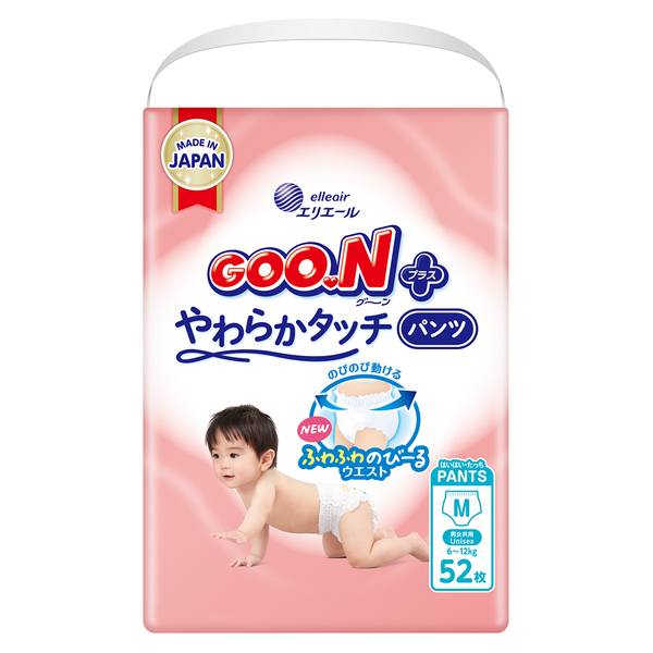 Подгузники-трусики Goo.N Plus 4/M (6-12 кг), 52 шт. - Pampik