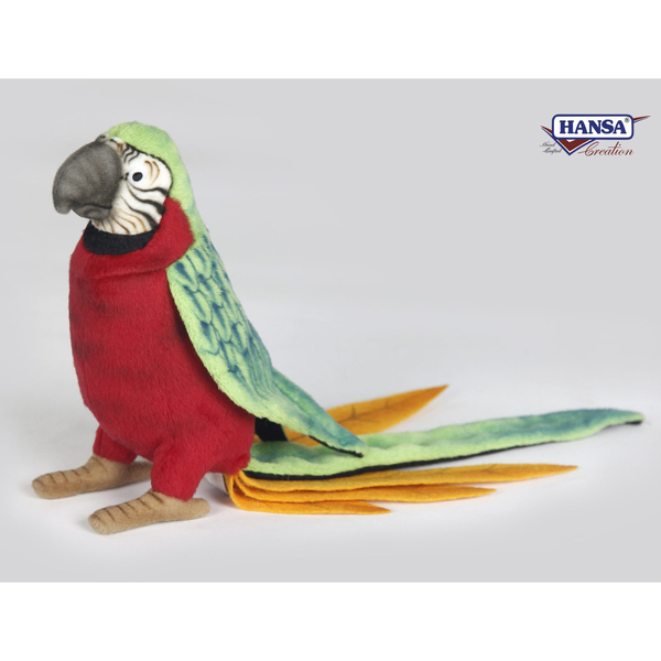 М'яка іграшка Hansa Папуга червонотілий, 37 см (33268) - Pampik - 2