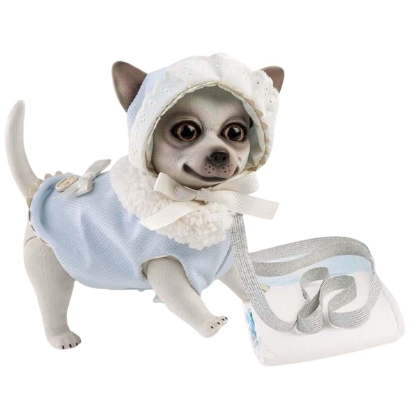 Ігровий набір Munecas De Cuna Цуценя Чихуахуа у блакитному, 22 см (42437) - Pampik