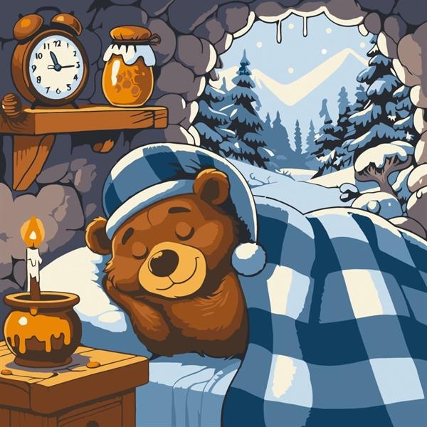 Картина по номерам ArtCraft Медвежий отдых 30х30 см (15126-AC) - Pampik