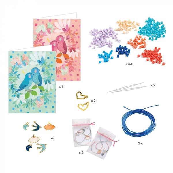 Набор для создания украшений Djeco Браслет дружбы Птицы в небе (DJ00016) - Pampik - 2