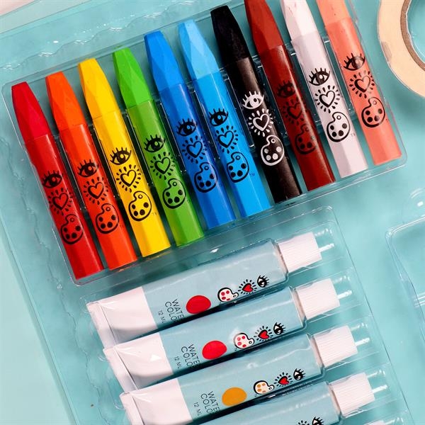 Набір для творчості I heart art Батік-колаж з акварельними фарбами та восковою крейдою (8007) - Pampik - 8