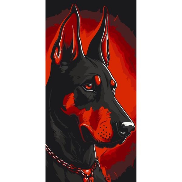 Картина по номерам ArtCraft Доберман 40х80 см (11522-AC) - Pampik