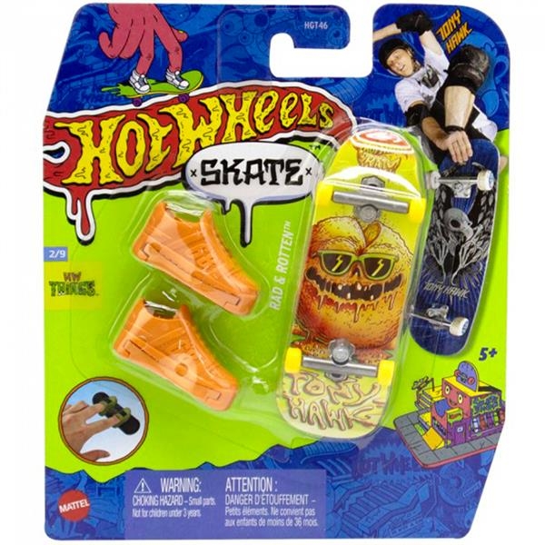 Игровой набор Hot Wheels Фингерборд и обувь для пальцев Rad and Rotten (HGT46-RR) - Pampik