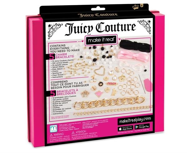Набір для створення шарм-браслетів Make it Real Juicy Couture Королівський шарм 130 ел. (MR4404) - Pampik - 2