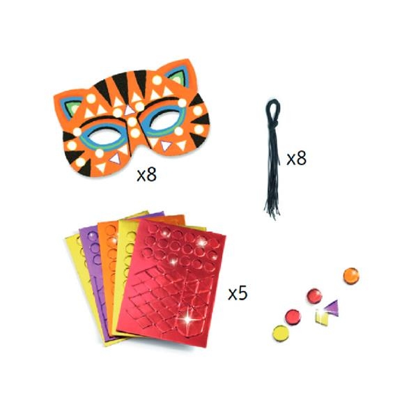 Набір для творчості Djeco Маски звірят зі стікерною мозаїкою (DJ07900) - Pampik - 2