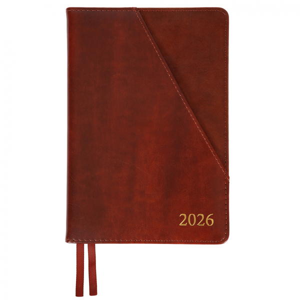 Щоденник Leo Planner Whisky А5, датований 2026, 368 сторінок, коричневий (252670) - Pampik