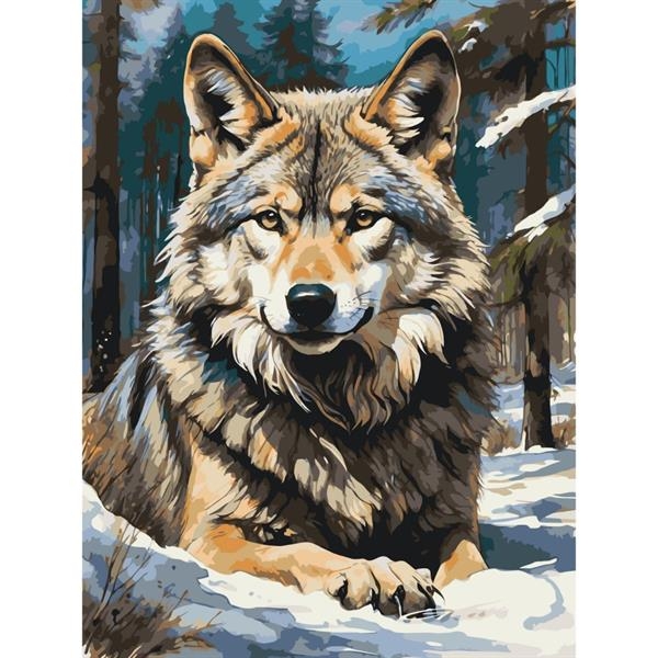 Картина по номерам ArtCraft Волк в лесу 40х50 см (11575-AC) - Pampik - 2