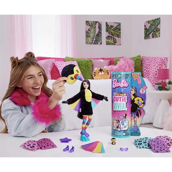 Лялька Barbie Cutie Reveal Друзі з джунглів Тукан, 29 см (HKR00) - Pampik - 7