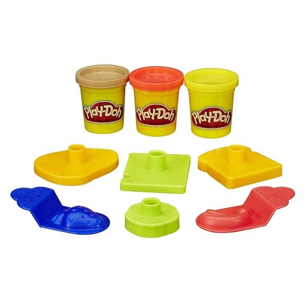Набір пластиліну Play-Doh Відерце Пікнік 3 баночки та формочки (23414-23412) - Pampik