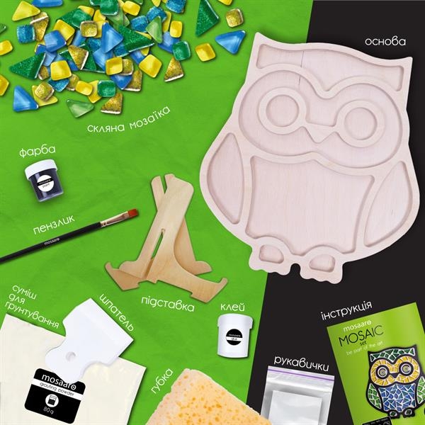 Набор для стеклянной мозаики Mosaaro Сова (MA2004) - Pampik - 4