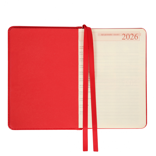 Щоденник Leo Planner City А6, датований 2026, 352 сторінки, червоний (252675) - Pampik - 4