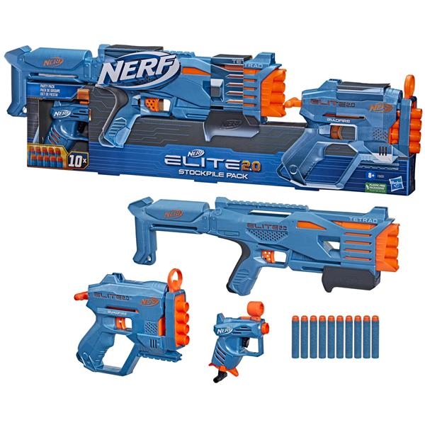 Набор бластеров Nerf Elite 2.0 Стокпайл 10 патронов (F5031) - Pampik