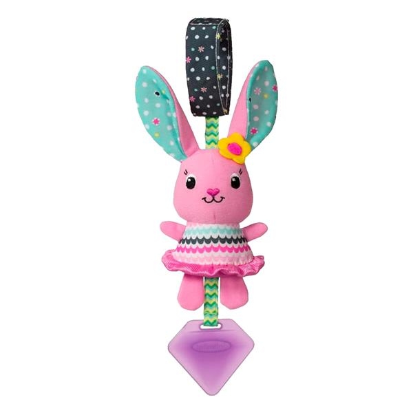 М'яка іграшка-підвіска Infantino Зайчик, із прорізувачем (005059I) - Pampik