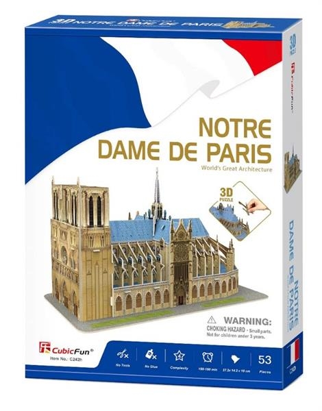 Пазл 3D CubicFun Нотр Дам де Пари, 53 элемента (C242h) - Pampik