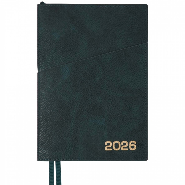 Щоденник Leo Planner Credo А5, датований 2026, 368 сторінок, смарагдовий (252646) - Pampik