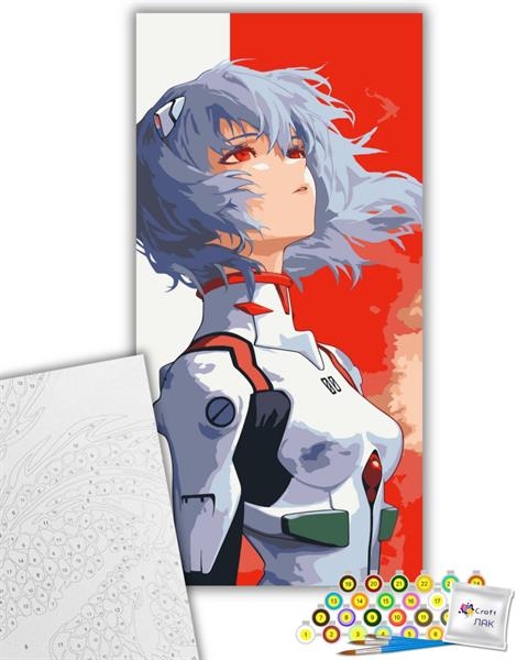 Картина за номерами ArtCraft Аянамі Рей, Євангеліон 40х80 см (16128-AC) - Pampik