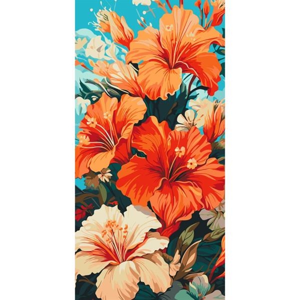 Картина по номерам ArtCraft Гибискус 40х80 см (13073-AC) - Pampik