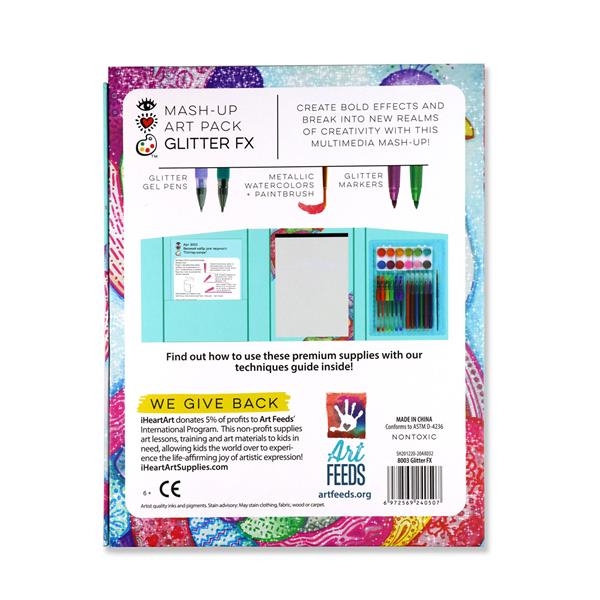 Набір для творчості I Heart Art Глітер-колаж з блискучими аквареллю гелевими ручками та маркерами (8003) - Pampik - 4