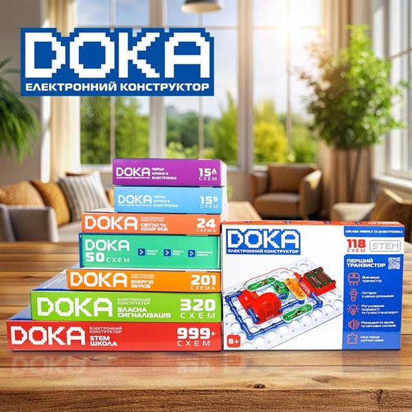 Електронний конструктор Doka Перший транзистор 118 схем (D70701) - Pampik - 8