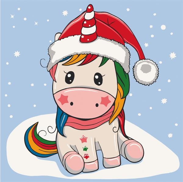 Картина по номерам ArtCraft Единорожка в шляпе 30х30 см (15555-AC) - Pampik