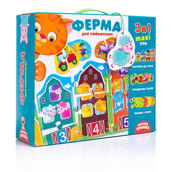 Развивающий набор Vladi Toys 3 в 1 Ферма (VT2901-03) - Pampik - 3