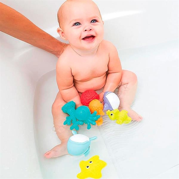 Набір іграшок для ванної Infantino Морські друзі 8 в 1 (305031) - Pampik - 2