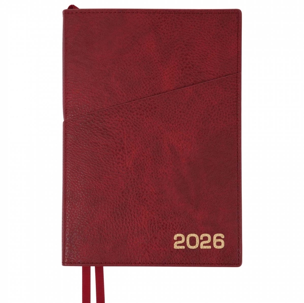 Щоденник Leo Planner Credo А5, датований 2026, 368 сторінок, бордовий (252645) - Pampik
