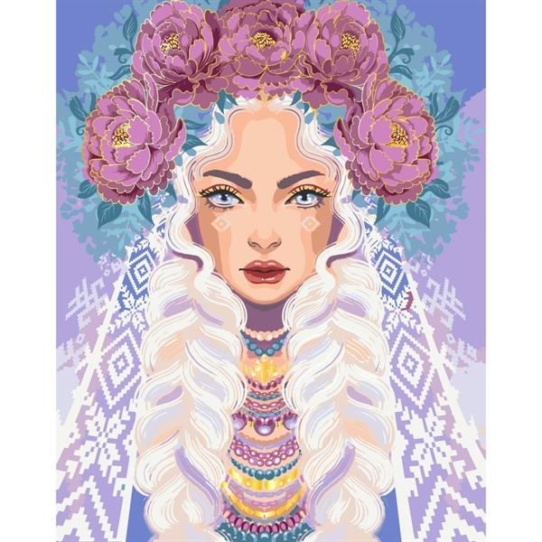 Картина по номерам ArtCraft Пани Пион 40х50 см (10127-AC) - Pampik