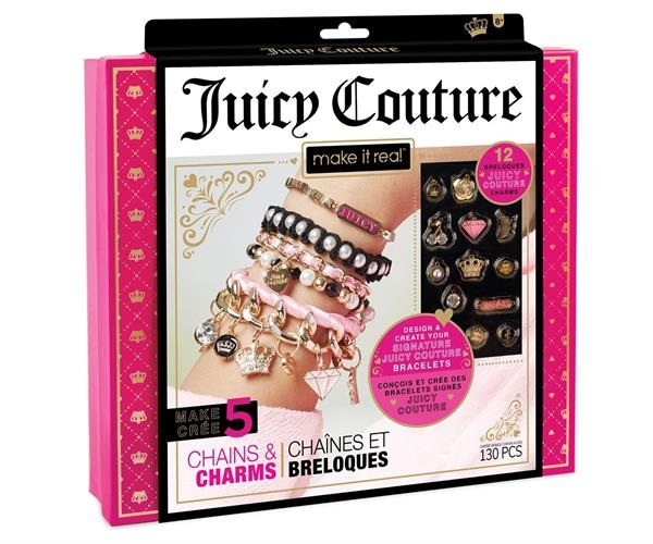 Набір для створення шарм-браслетів Make it Real Juicy Couture Королівський шарм 130 ел. (MR4404) - Pampik