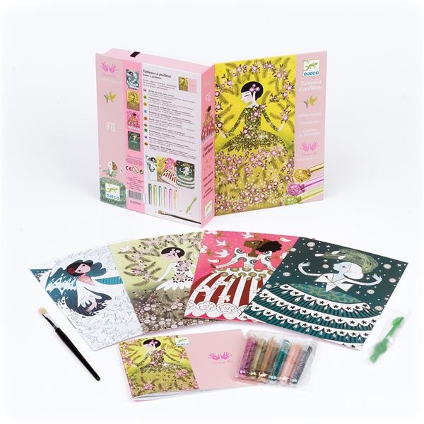 Набір для малювання блискітками Djeco Плаття (DJ09500) - Pampik - 2