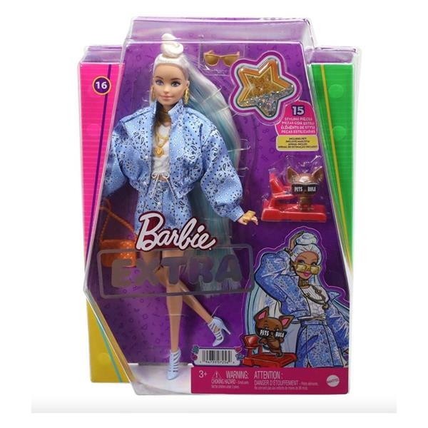 Кукла Barbie Экстра Блондинка с пучком на распущенных волосах, 29 см (HHN08) - Pampik