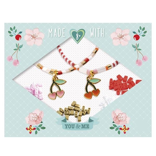Набор для создания украшений Djeco Браслет дружбы Вишенки (DJ00017) - Pampik