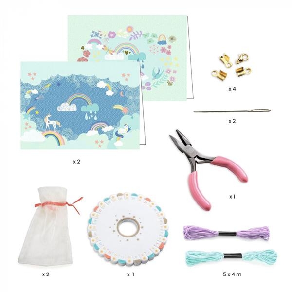 Набор для создания украшений Djeco Браслет дружбы Радуга Кумихимо (DJ00014) - Pampik - 2