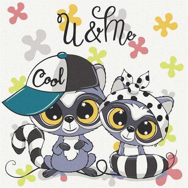 Картина по номерам ArtCraft Крутые еноты 30х30 см (15535-AC) - Pampik