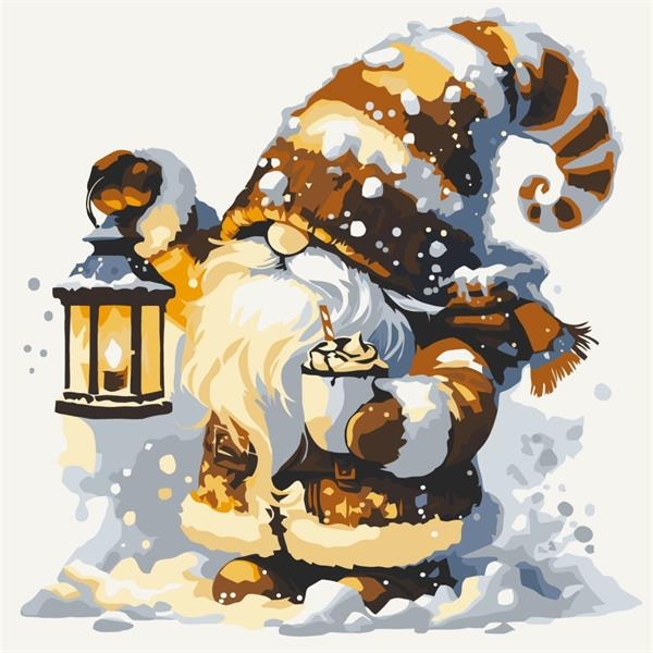 Картина по номерам ArtCraft Зимний гномик 40х40 см (15127-AC) - Pampik