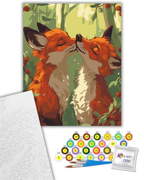 Картина по номерам ArtCraft Нежные лисички 40х50 см (11690-AC) - Pampik