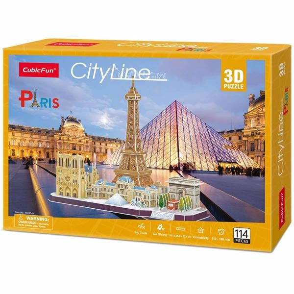 Пазл 3D CubicFun City Line Париж, 114 елементів (MC254h) - Pampik - 8