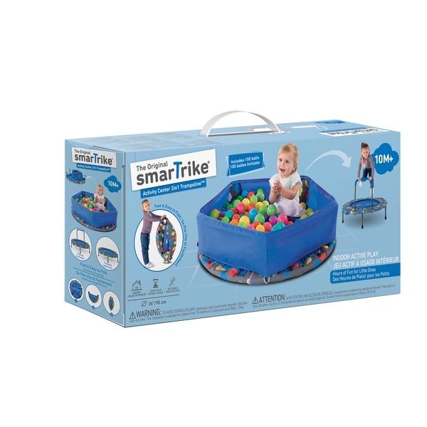 Розважальний центр 3 в 1 SmarTrike Trampoline Батут з басейном та кульками (9200000) - Pampik