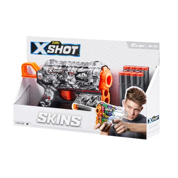 Швидкострільний бластер X-Shot Skins Flux Illustrate 8 патронів (36516D) - Pampik