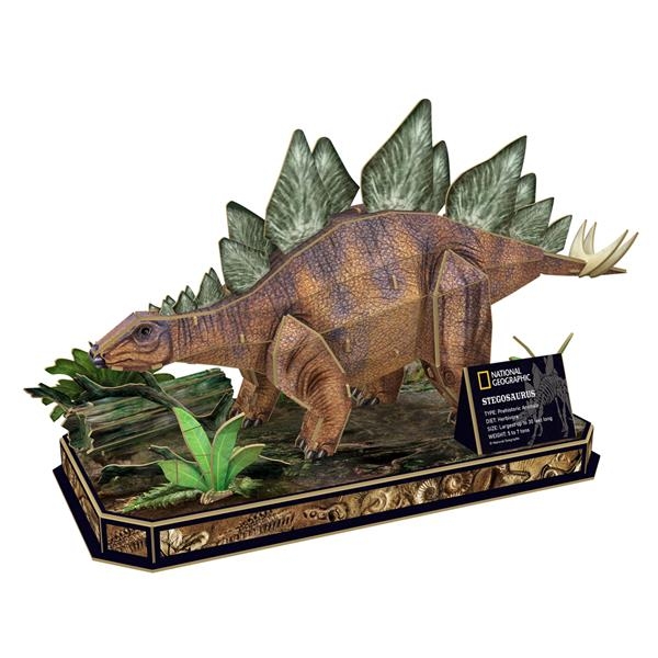 Пазл 3D CubicFun National Geographic Dino Стегозавр, 62 элемента (DS1054h) - Pampik - 3