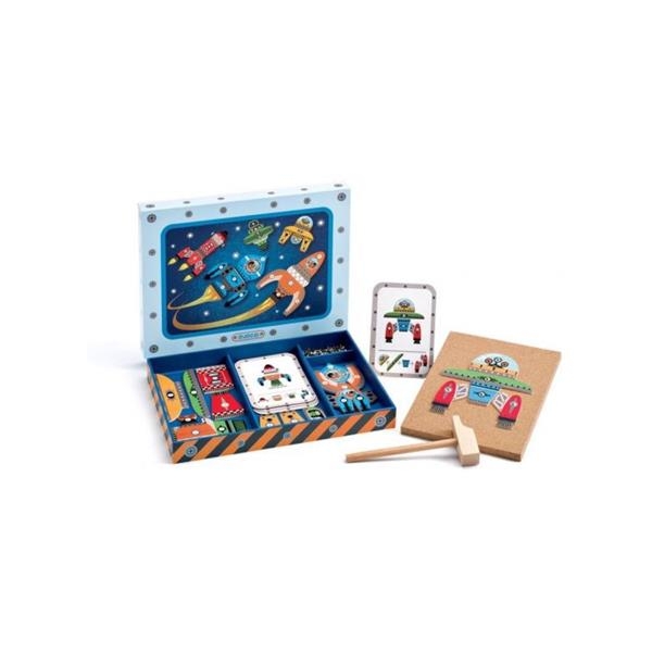 Дерев'яна аплікація Djeco Роботи з молоточком (DJ06646) - Pampik - 7