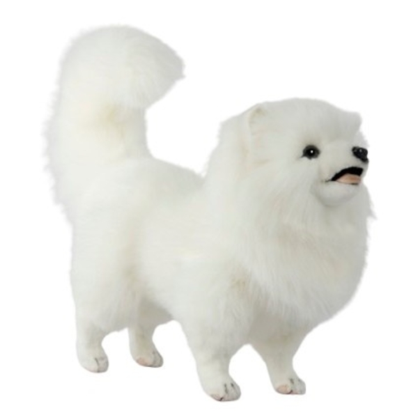 Мягкая игрушка Hansa Померанский шпиц, белый, длина 49 см (7324) - Pampik