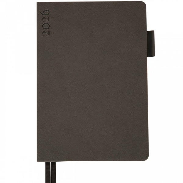 Щоденник Leo Planner Binario А5, датований 2026, 368 сторінок, графітовий (252640) - Pampik