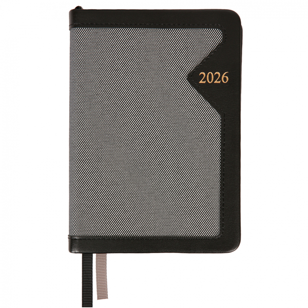 Щоденник Leo Planner Bruno, А6, датований 2026, 352 сторінки, сірий (252704) - Pampik