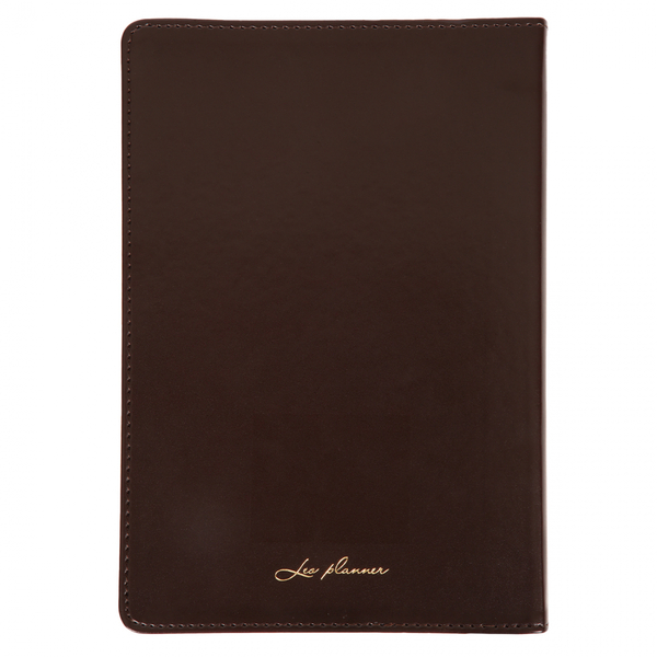 Щоденник Leo Planner Aldento А5, датований 2026, 368 сторінок, темно-коричневий (252673) - Pampik - 2