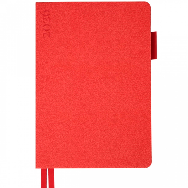 Щоденник Leo Planner Binario А5, датований 2026, 368 сторінок, червоний (252642) - Pampik