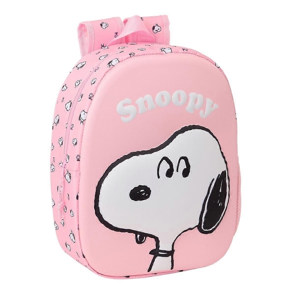 Рюкзак дитячий Safta Snoopy 3D, 33х27х10 см, рожевий (622544890) - Pampik