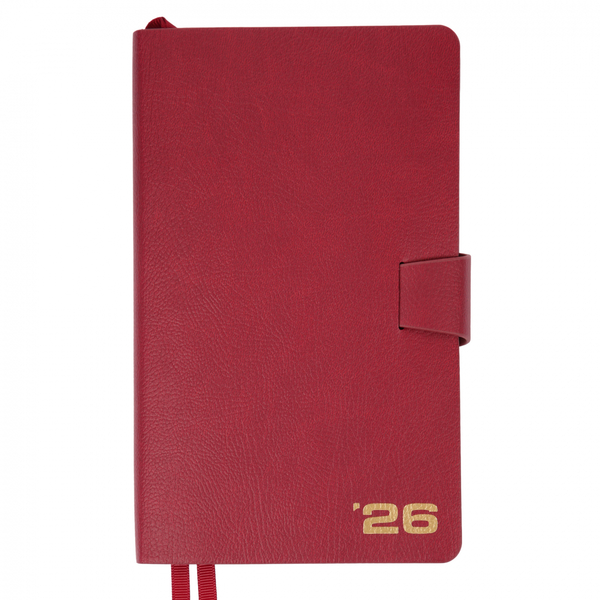 Щоденник Leo Planner Alpha, датований 2026, 12х20 см, 352 сторінки, бордовий (252630) - Pampik