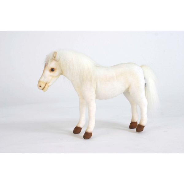 М'яка іграшка Hansa Білий кінь, довжина 37 см (5632) - Pampik - 2